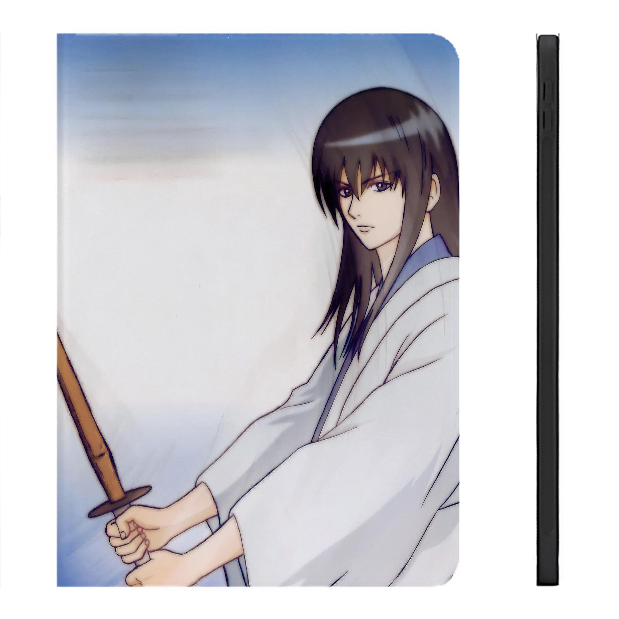 （画像用） ぎんたま 坂田銀時（さかたぎんとき） 神楽 志村新八（しむら しんぱち） GINTAMA Sakata Gintoki Kagura Shimura Shinpachi IPadケース ペンホルダー付き ブックスタイルデザイン